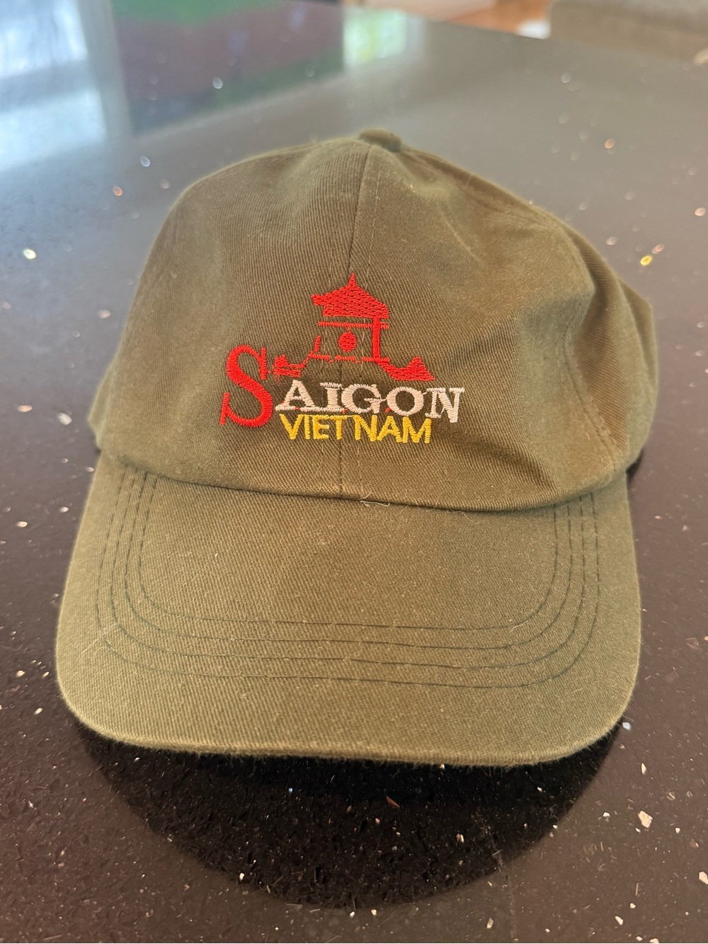 Saigon Vietnam Embroidered Olive Green Hat